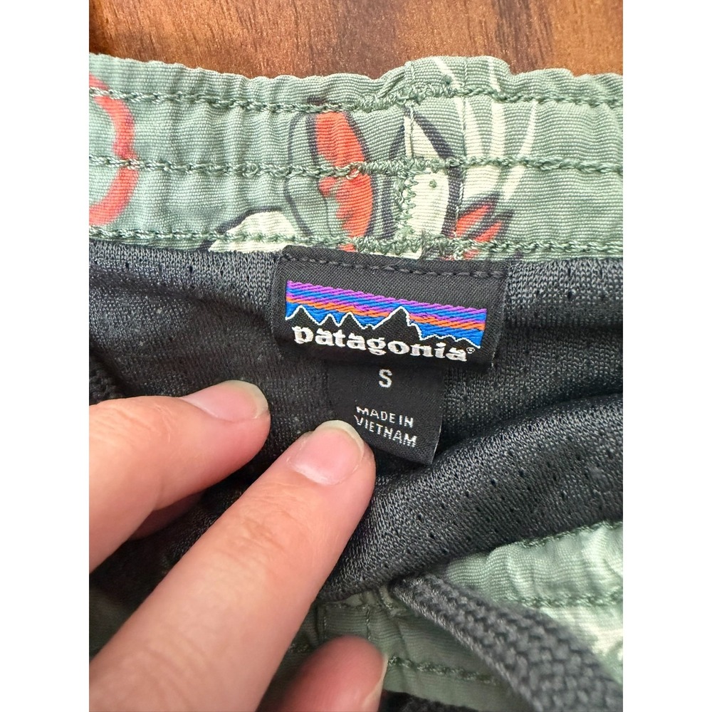 Patagonia Baggies Shorts Adult Large Green Lined C Street Tacos Print Mens SZ S - Picture 3 of 8